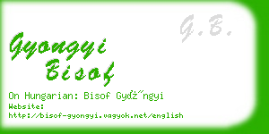 gyongyi bisof business card